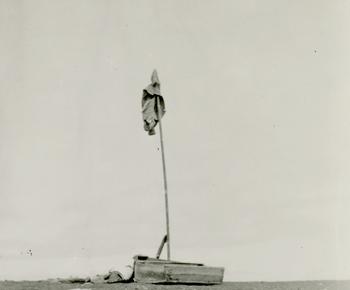 The mast and signal flag raised on Marchena Island by the castaways (detail), Smithsonian Institution Archives, Record Unit 7312, Box 89, Image # SIA2011-1468. The mast and signal flag raised on Marchena Island by the castaways (detail), Smithsonian Institution Archives, Record Unit 7312, Box 89, Image # SIA2011-1468.