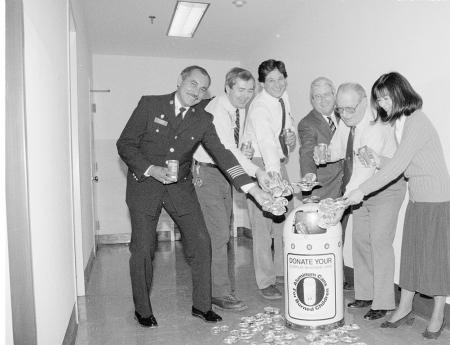 The Smithsonian's pilot aluminum-can recycling program started early in February 1990 when forty-four containers like the one pictured were placed at the National Museum of American History The US Department of State will use this photo on its internal website. Accession 98-015 - Office of Public Affairs, The Torch, 1989-1994, Smithsonian Institution Archives, Neg. No. 89-21916-8. The Smithsonian's pilot aluminum-can recycling program started early in February 1990 when forty-four containers like the one pictured were placed at the National Museum of American History The US Department of State will use this photo on its internal website. Accession 98-015 - Office of Public Affairs, The Torch, 1989-1994, Smithsonian Institution Archives, Neg. No. 89-21916-8.