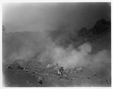 Large opening at the excacvation site yielding an abundance of ammonium chloride, 1872. Record Unit 7000 - James Smithson Collection, 1796-1951, c. 1974, 1981-1983, Smithsonian Institution Archives, Neg. No. SIA2009-0856.