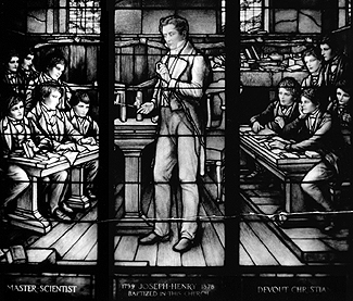 Click on stained glass of Henry teaching