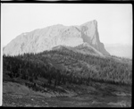 View of cliff of Mt. Burgess from west slope of Mt. Field, 1910