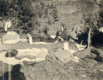 Charles Walcott writing in his diary at camp, 1912 - Click for larger image [85-11417; RU 7004, Box 44, Folder 4]