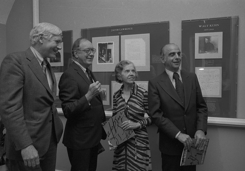 Opening of Archives of American Art exhibit, 'From Reliable Sources’ on November 7, 1974. Smithsonian Institution Archives Record Unit 371 Box 2.