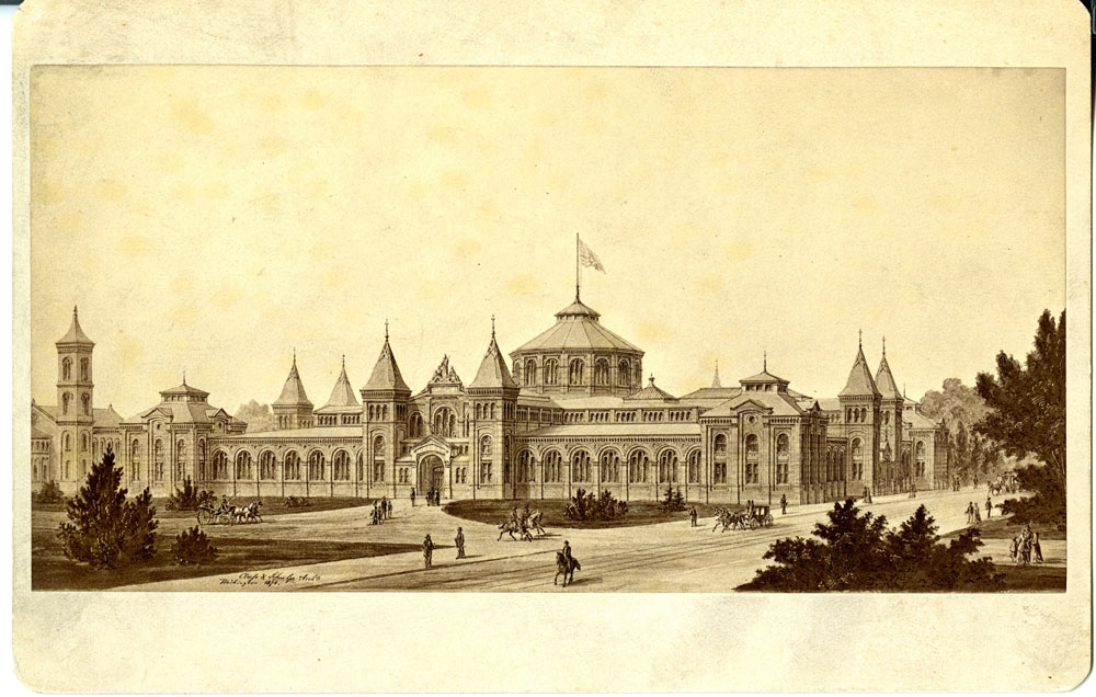 Arts and Industries Building, Rendering 1878. Smithsonian Institution Archives, Record Unit 95, Box 32, Folder 3, Neg. # SIA2011-1079.