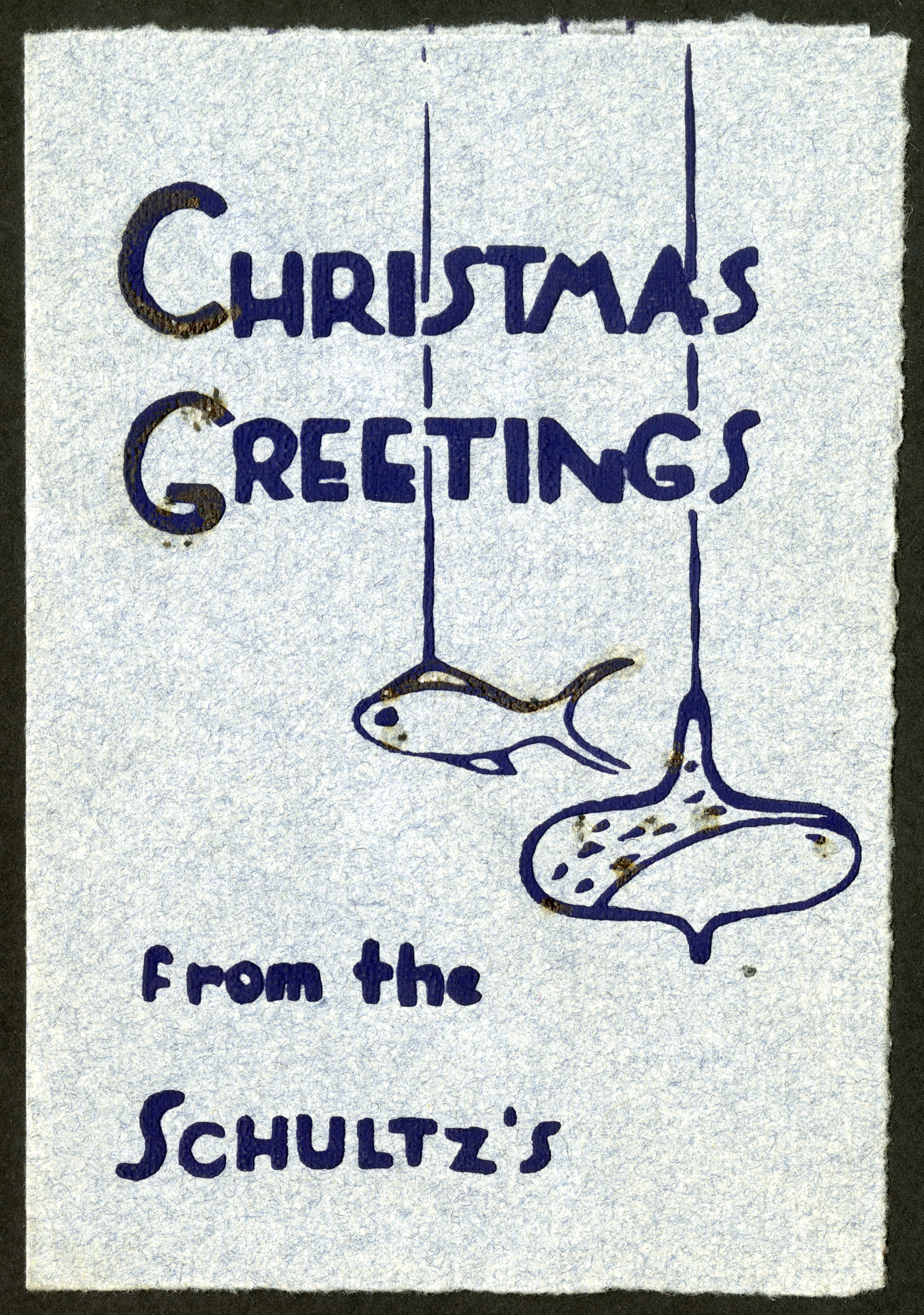 Front of a greeting card sent to Isaac Ginsburg.