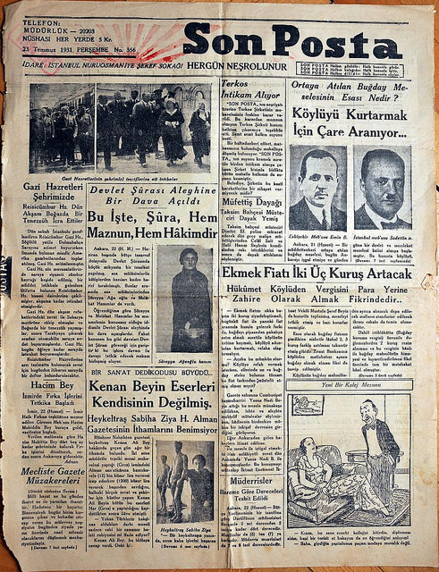 AtatÃ¼rk Bust, San Posta, 23 Temmuz 1931, SALT Research, https://www.flickr.com/photos/saltonline/