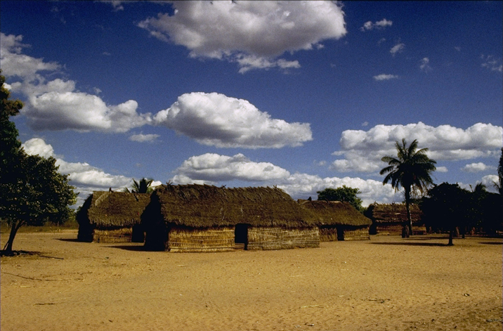 Canela Indian dwelling in Brazil.