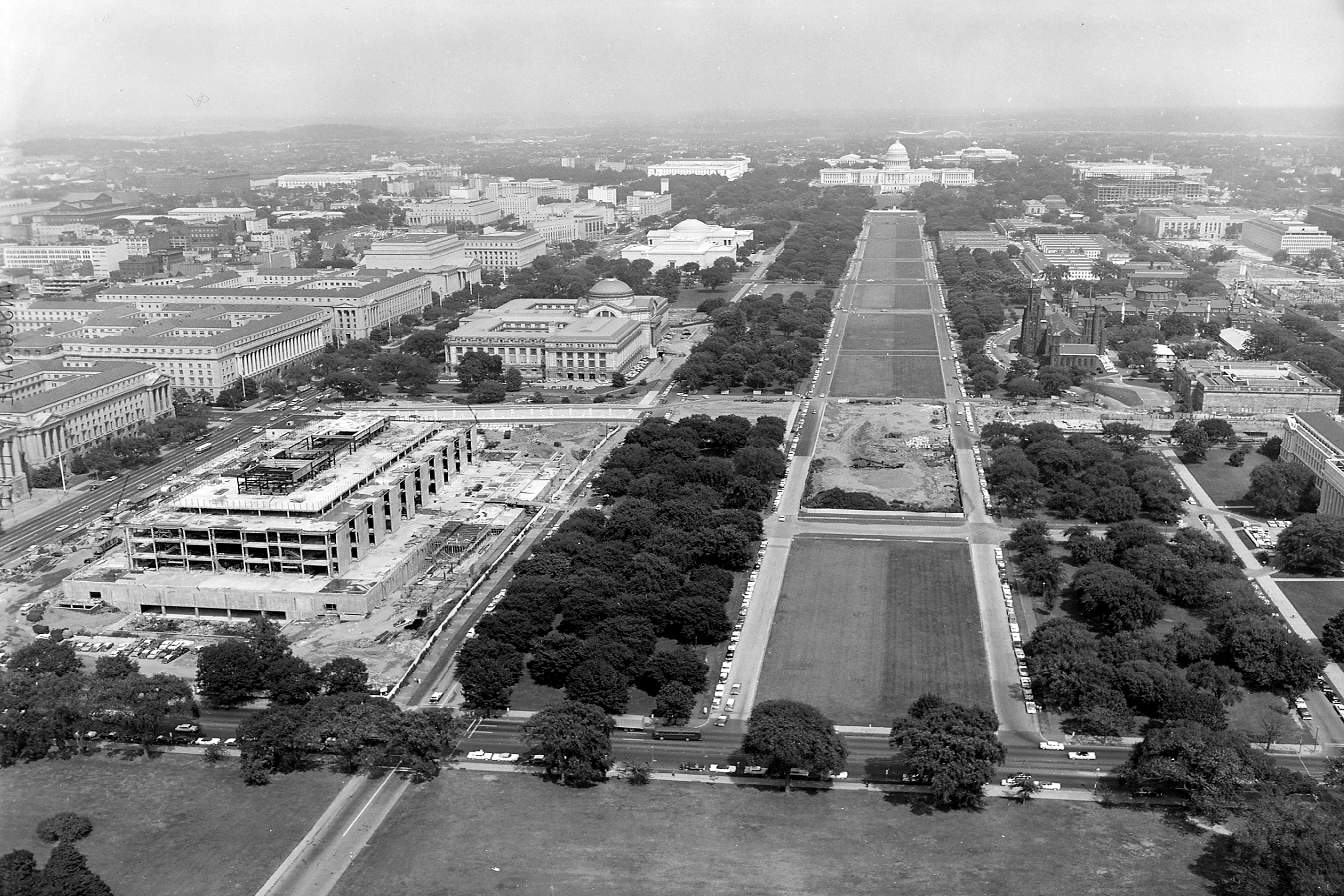 Aerial view of the Mall