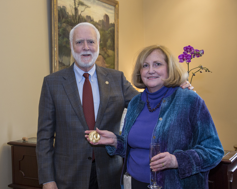 Secretary G. Wayne Clough and Smithsonian Historian, Pam Henson, 12/4/2014 