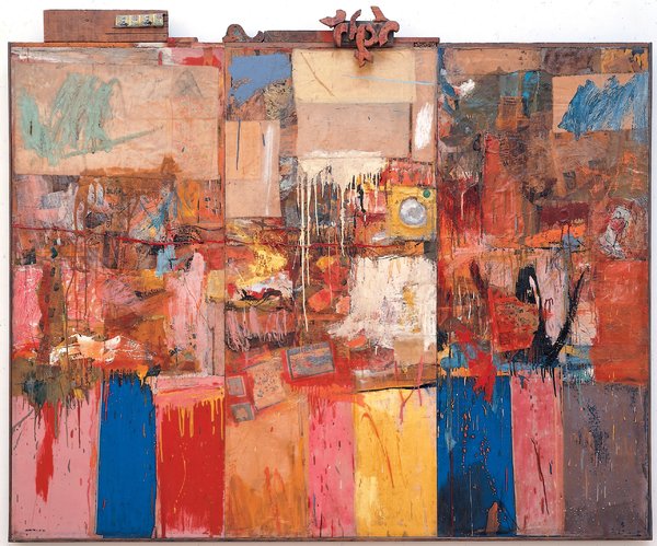 A Rauschenberg combine from 1954, courtesy Rauschenberg Foundation.