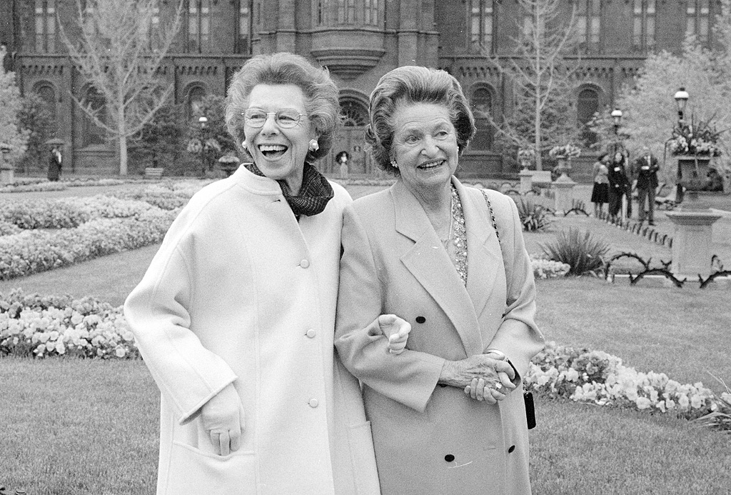 Enid A. Haupt and Lady Bird Johnson