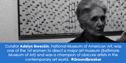 Curator Adelyn Breeskin, National Museum of American Art (now Smithsonian American Art Museum)