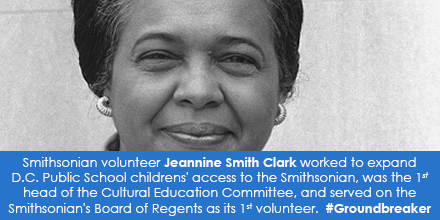 Volunteer Jeannine Smith Clark worked to expand D.C. Public School childrens' access to the Smithso