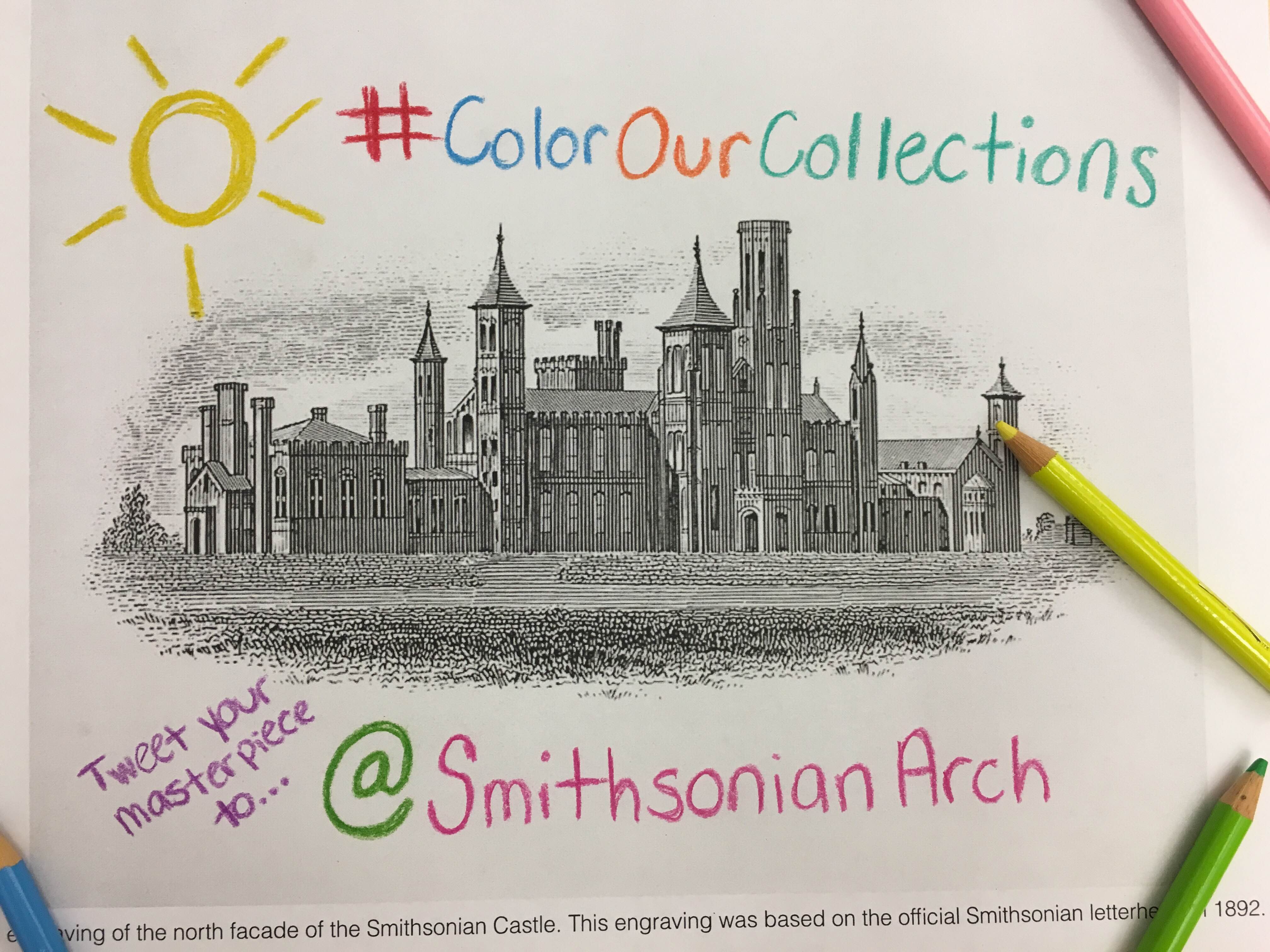 Download our coloring pages and Tweet us your designs @SmithsonianArch!