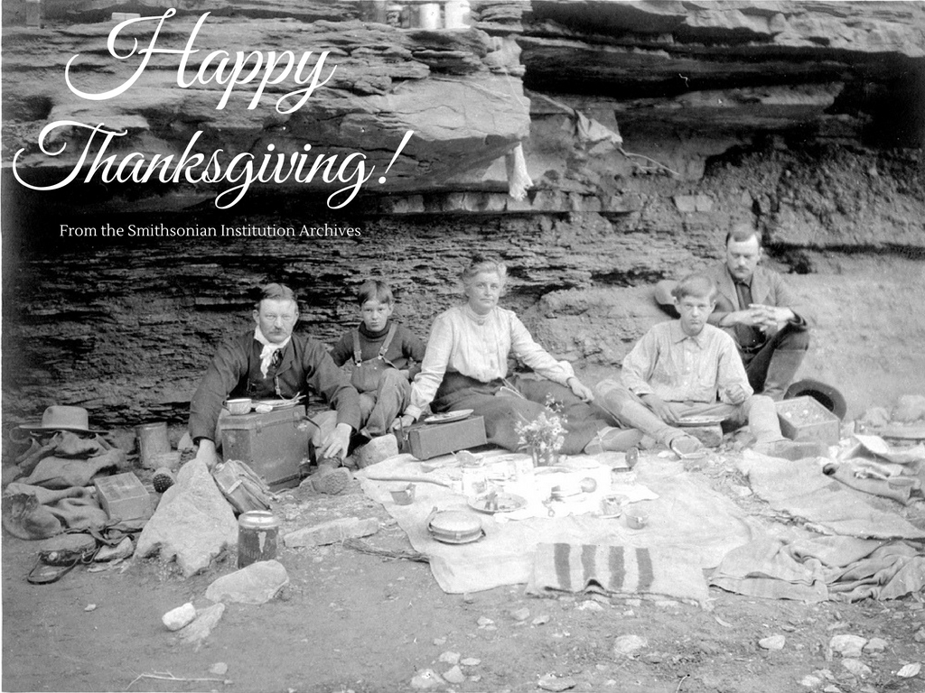 A young Charles D. Walcott and his family at the Grand Canyon, 1903.