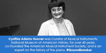 Cynthia Adams Hoover, Curator of Musical Instruments, National Museum of American History
