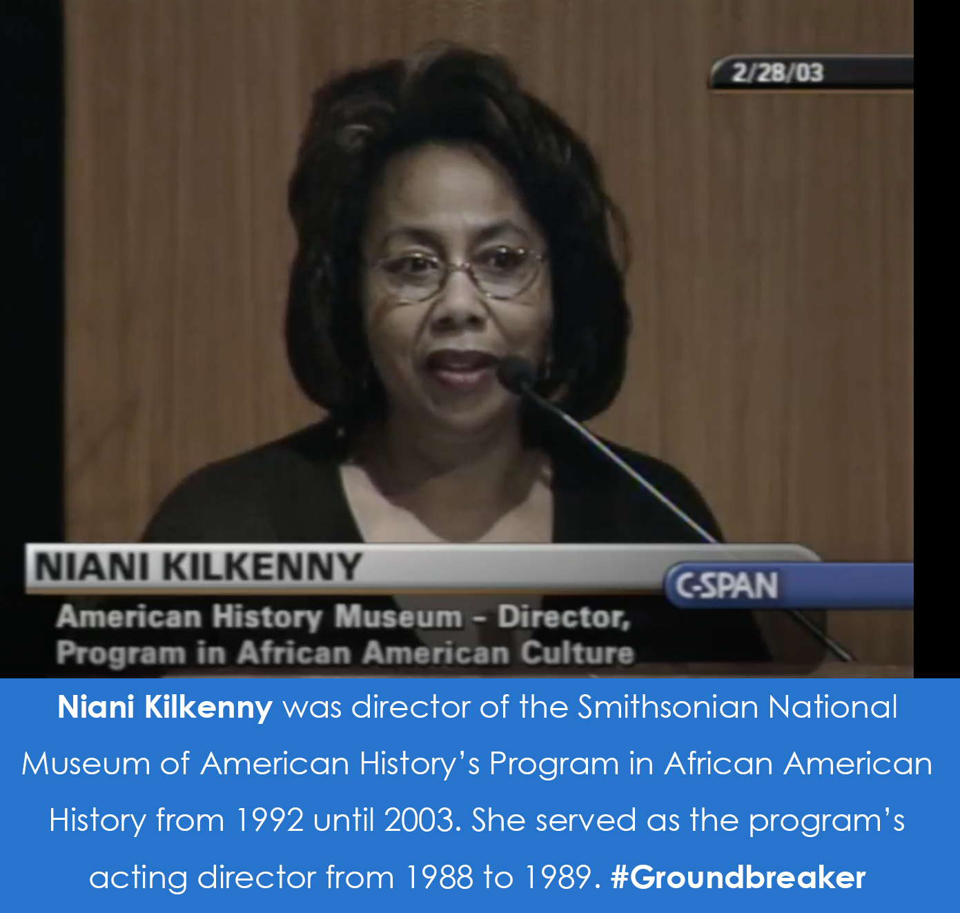 C-SPAN screenshot of Kilkenny from 2003. 