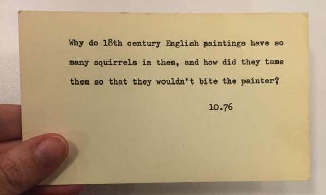 Question submitted to NYPL