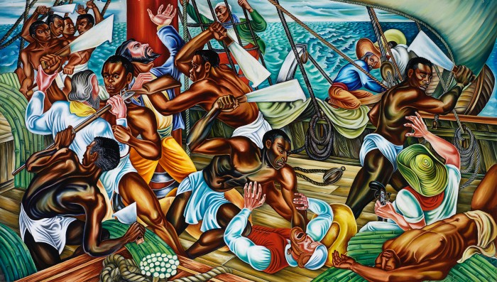“The Mutiny on the Amistad,” 1939, by Hale Woodruff. Collection of Savery Library, Talladega College, Talladega, Alabama / National Museum of African American History and Culture.