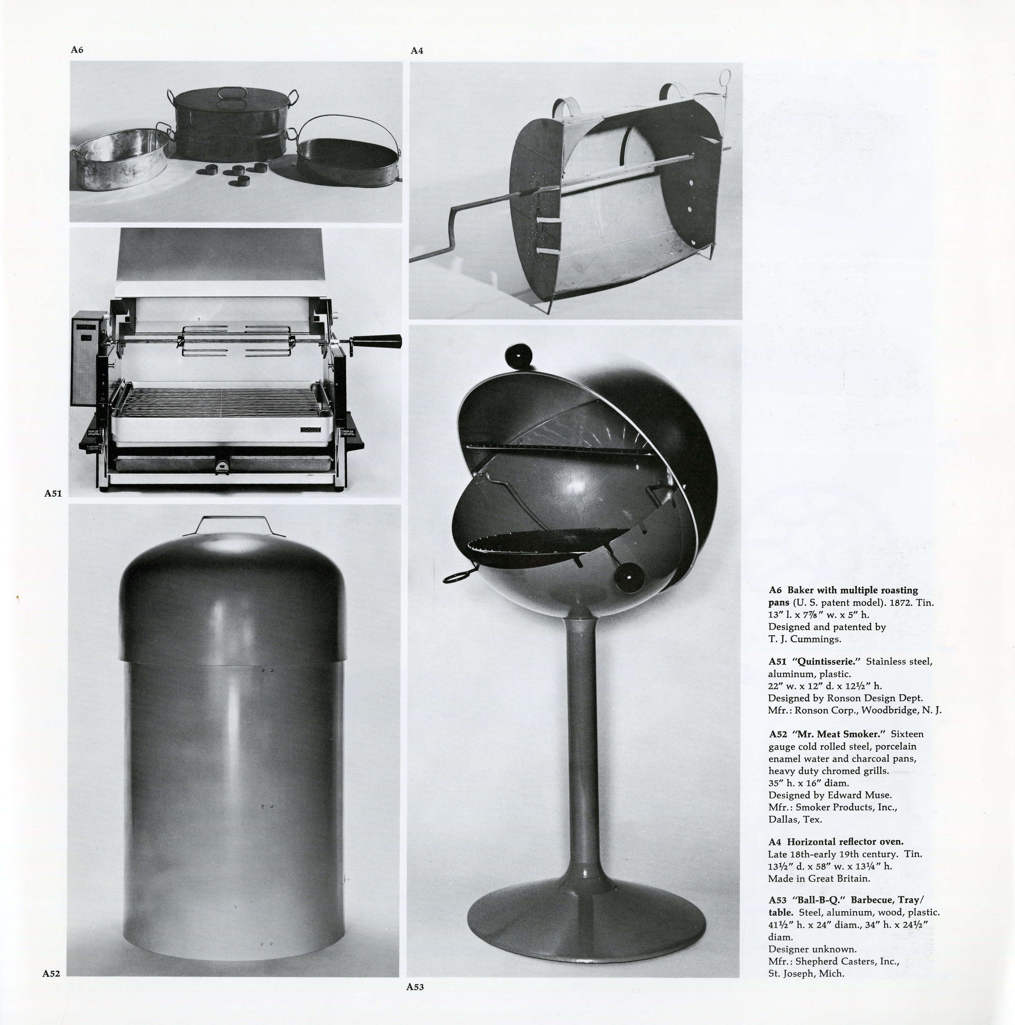 Objects for Preparing Food, exhibition catalogue, 1972.