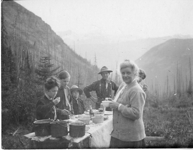 Charles Doolittle Walcott (1850-1927) family campsite in the Canadian Rockies, 1910, Image ID# SIA20