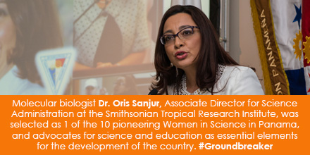 Molecular biologist Dr. Oris Sanjur, Associate Director for Science Administration at the Smithsonia