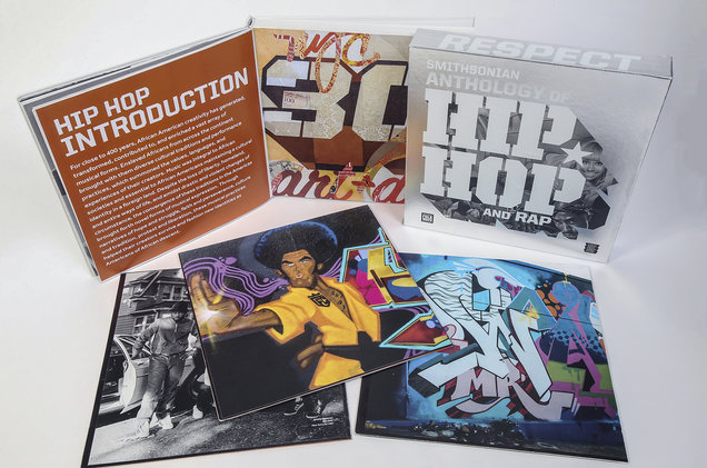 Graphics for album with chunky "Hip Hop" typeface and colorful graffiti.