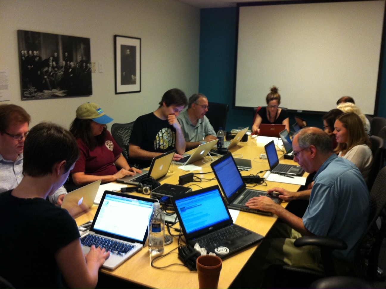 Wikipedians Hard at Work, Photo courtesy of Effie Kapsalis.