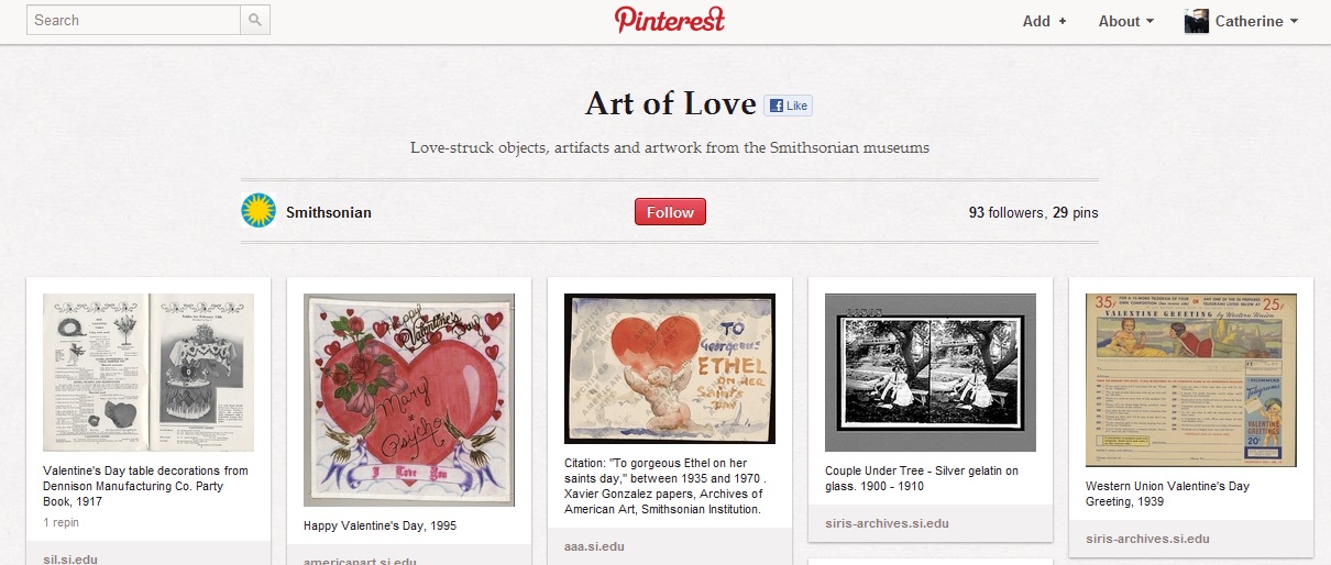 The Smithsonian's Art of Love board on Pinterest.