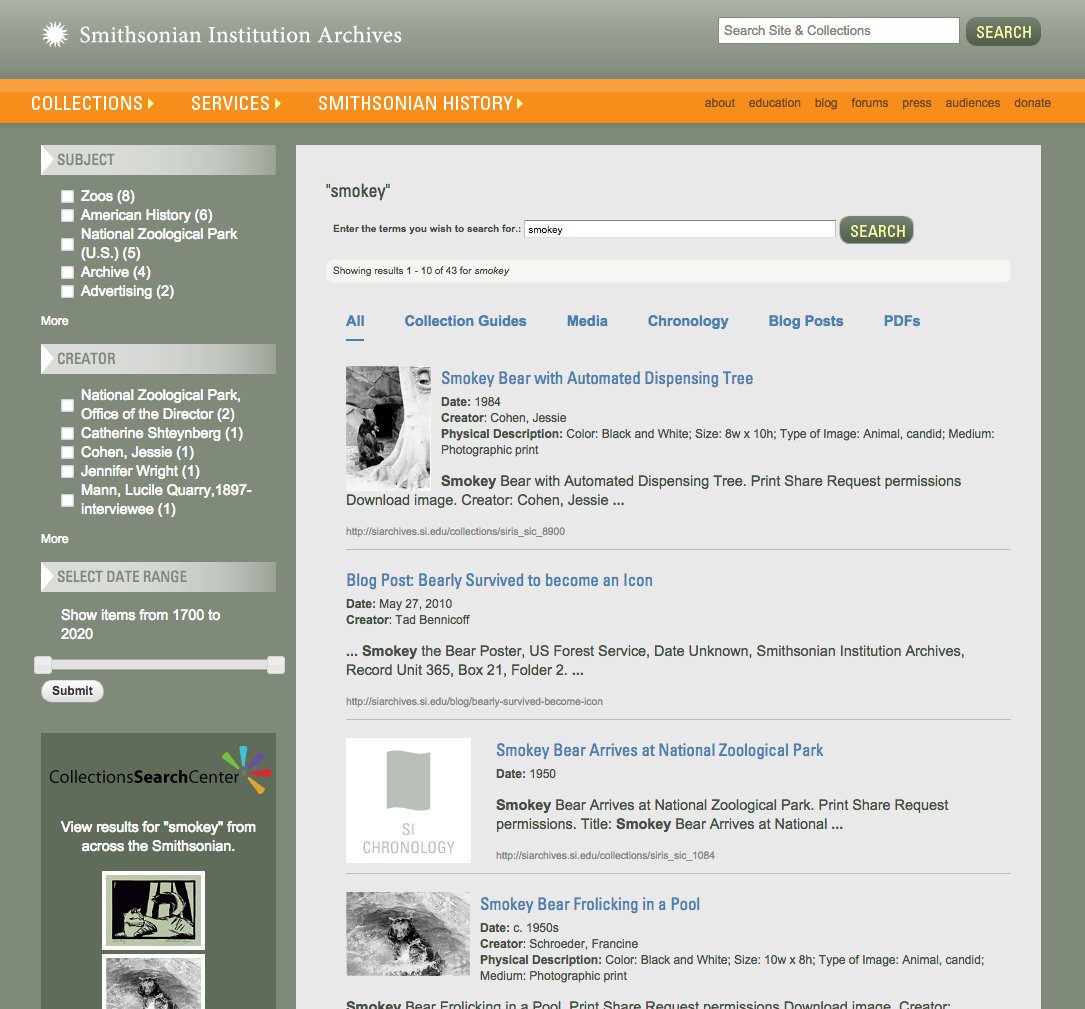 Search | Smithsonian Institution Archives