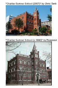 An example of a successful Then and Now DC comparison by Pixel Wrangler, of "Charles Sumner School (