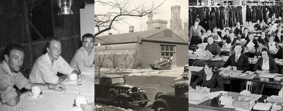 Collage of Smithsonian during WWI and WWII