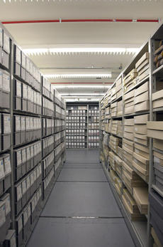 Records storage at the Smithsonian Institution Archives.