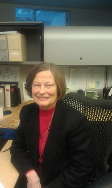 Carole Poling at work in Smithsonian Institution Archives, 2011.