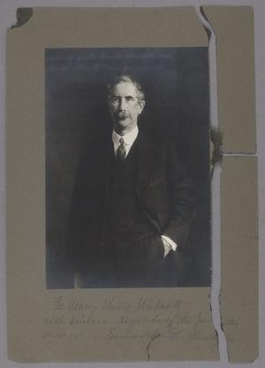 Portrait of Charles Greeley Abbot, silver gelatin developed-out photograph; the mount is broken in t