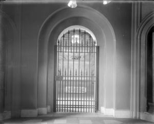 James Smithson Crypt in the north tower of the Smithsonian Institution Building before it was renova