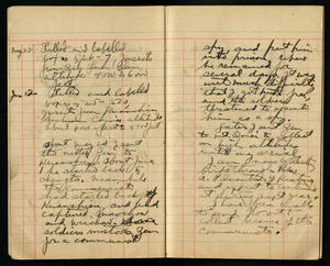 Diary entry in which Graham describes Zen's capture. Smithsonian Institution Archives, RU 7148, Box 