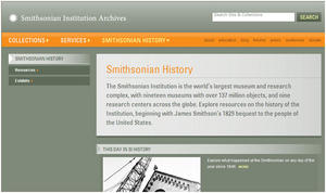 SIA's Smithsonian History Landing Page