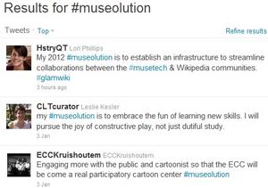 Examples of #museolutions on Twitter.