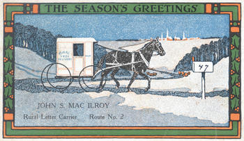 Rural Letter Carrier's Christmas Card, 1915, National Postal Museum