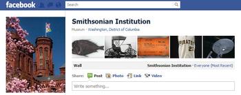 Screenshot of the Smithsonian Institution's Facebook page.