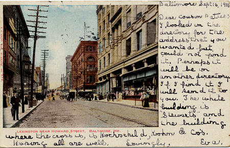 Lexington near Howard Street, Baltimore, Md., by Unidentified photographer, 1905