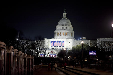 Hope and Reality, Image of the Capitol the night before President Obama's first Inauguration. This i