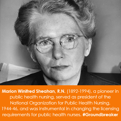 Marion Winifred Sheahan, R.N. (1892-1994), a pioneer in public health nursing, s