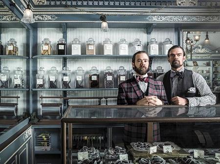 Eric, left, and Ryan Berley serve up handmade jellies, nut clusters, walnut pillows, nonpareils and 