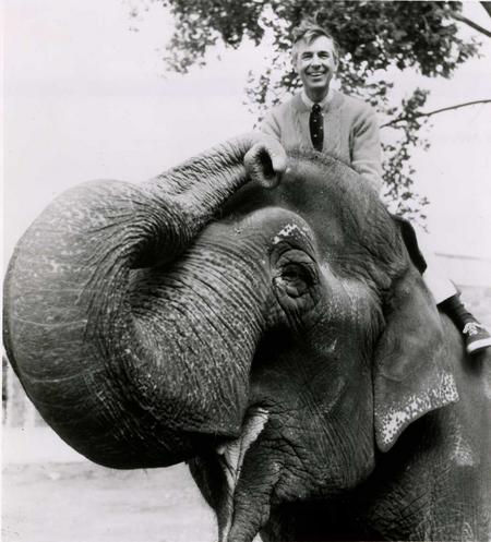 Mr. Rogers and Ambika, July 1982, by Terry Arthur, Record Unit 371, Box 4, Smithsonian Institution A