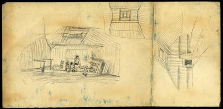 Sketches of Alaskan Natives and Dwellings, c. 1860s