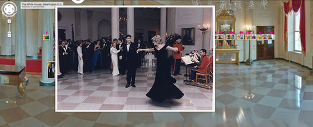 Princess Diana and John Travolta Dancing, Nov. 5, 1985. Click for full view.