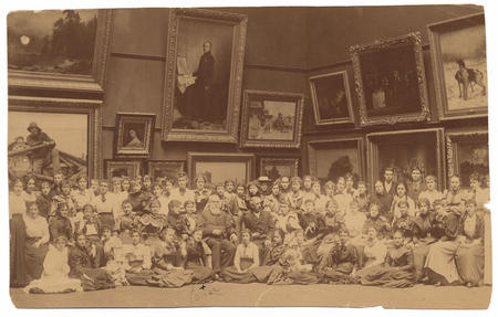 Olive Rush and Corcoran School of Art class, Unidentified photographer, c. 1890.