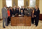 Image of President Bush Signs Legislation Creating the NMAAHC